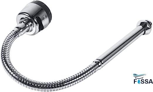 FOSSA 360 Degree Swivel Spout, 304 Stainless Steel Kitchen Sink Faucet Pipe Fittings Adjustable Temperature Single Handle Connection